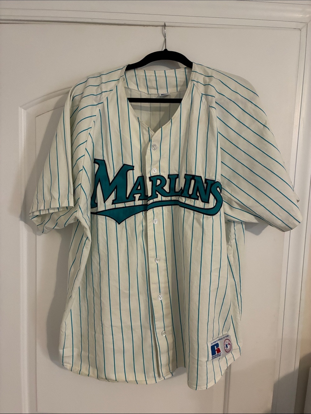 Vintage Florida Marlins Russell Athletic MLB Authentic Jersey White